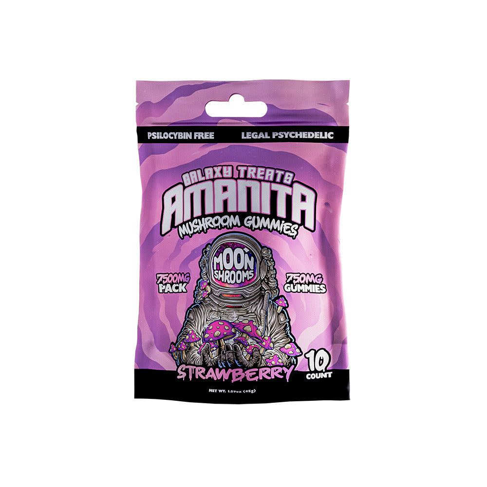 Galaxy Treats Mushroom Gummies (7500mg 10ct Pouch) | Strawberry Moon Shrooms