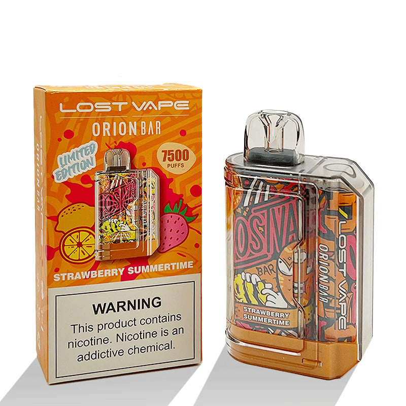 Orion Bar Disposable | 7500 Puff | 18mL | 50mg | MOQ 10 | Strawberry Summertime with packaging
