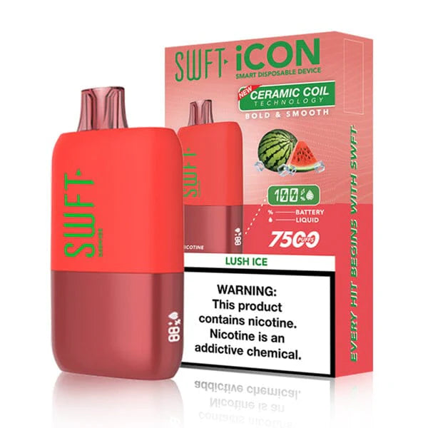 SWFT Icon Disposable | 7500 Puffs | 17mL | 50Mg | MOQ 10 | Lush Ice with Packaging