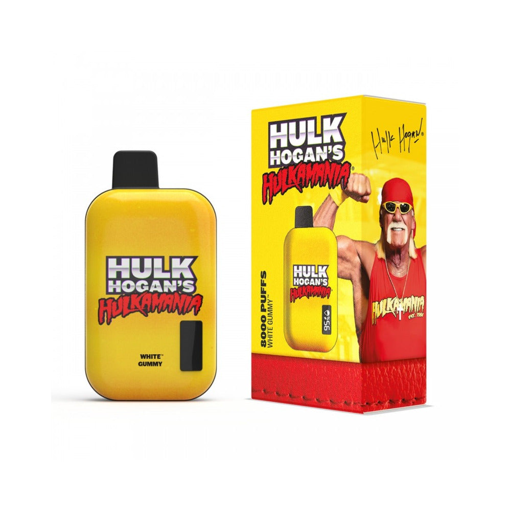 Hulk Hogan Disposables | 8000 Puffs | 18mL | 50mg | MOQ 5 | White Gummy (Hulkamania) with Packaging
