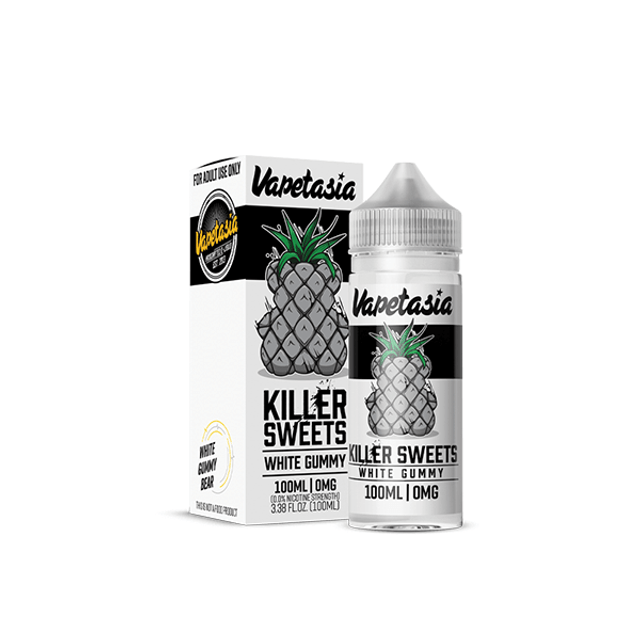 Vapetasia Series E-Liquid (Freebase) | 100mL | 0mg | Killer Sweets White Gummy with packaging