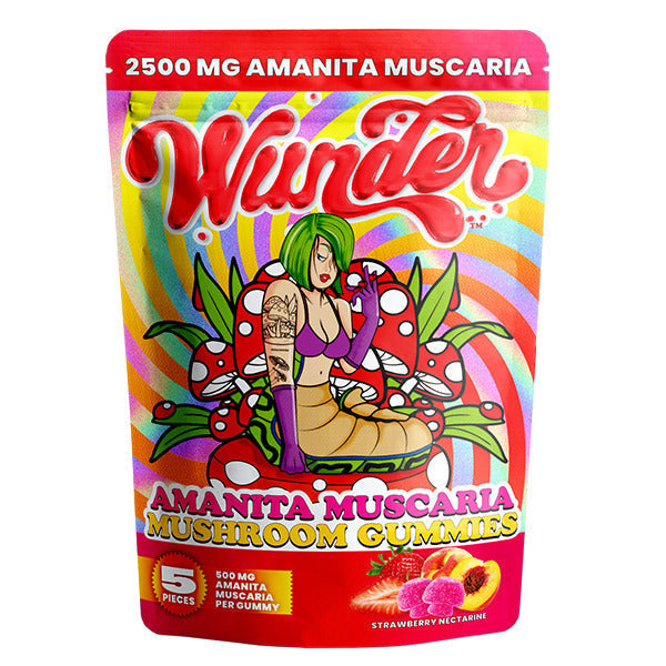 Strawberry Nectarine - Wunder Amanita Muscaria Mushroom Gummies | 2,500 Mg Amanita Muscaria Per Bag