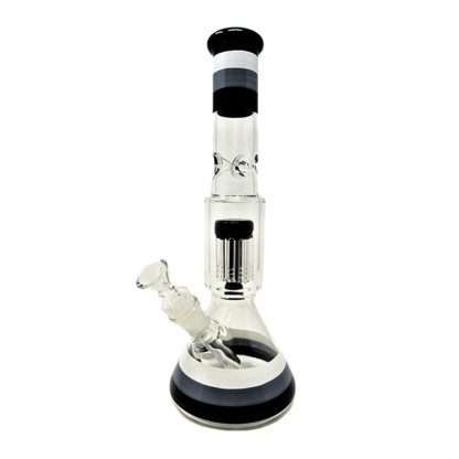 12 Inch Tri-Color Beaker with 8-Arm Perc Tree