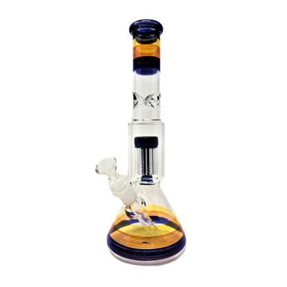 12 Inch Tri-Color Beaker with 8-Arm Perc Tree