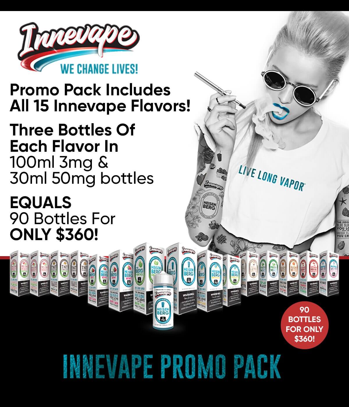 Innevape Promo Juice Pack (90pc Promo Unit)