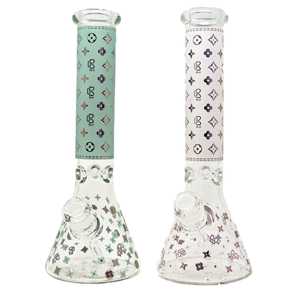 13 Inch BLO LV Beaker With Glass On Glass Downstem all