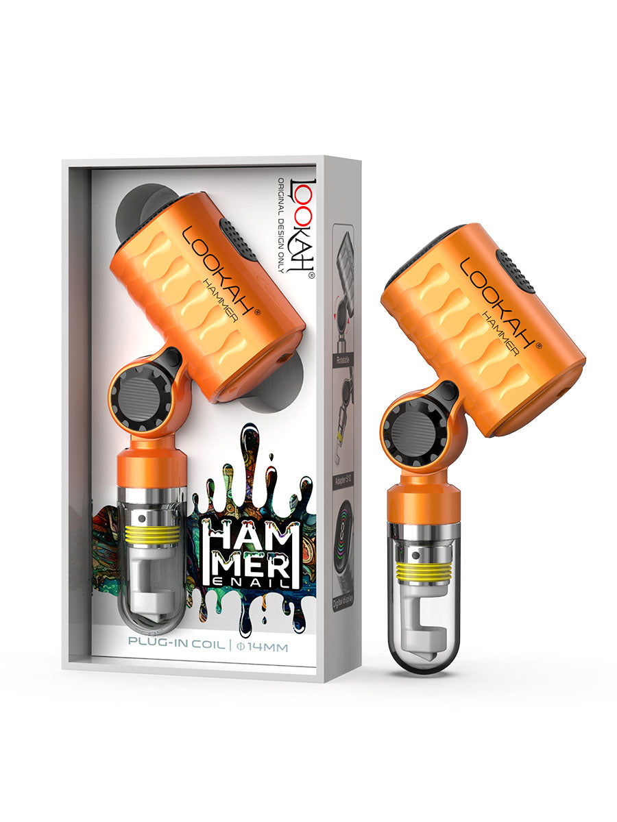 Lookah (Wax Vaporizer) Hammer E-Rig - Orange with Packaging
