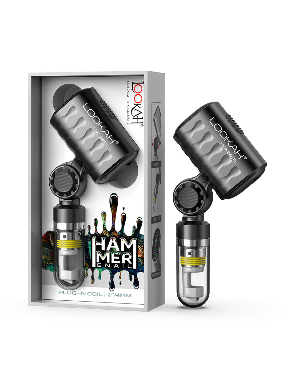 Lookah (Wax Vaporizer) Hammer E-Rig - Black with Packaging