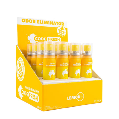 Code Fresh Air Freshener | MOQ 16pc | 1oz Lemon with packaging