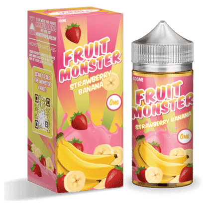 Jam Monster Fruit Series E-Liquid 100mL (Freebase) Strawberry Banana with packaging