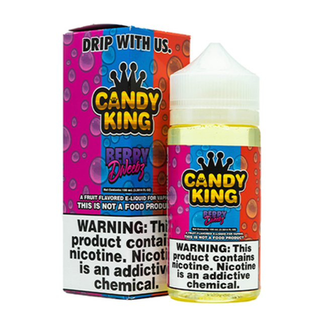 Candy King Series E-Liquid | 100mL | 6mg | Freebase | Berry Dweebz with Packaging