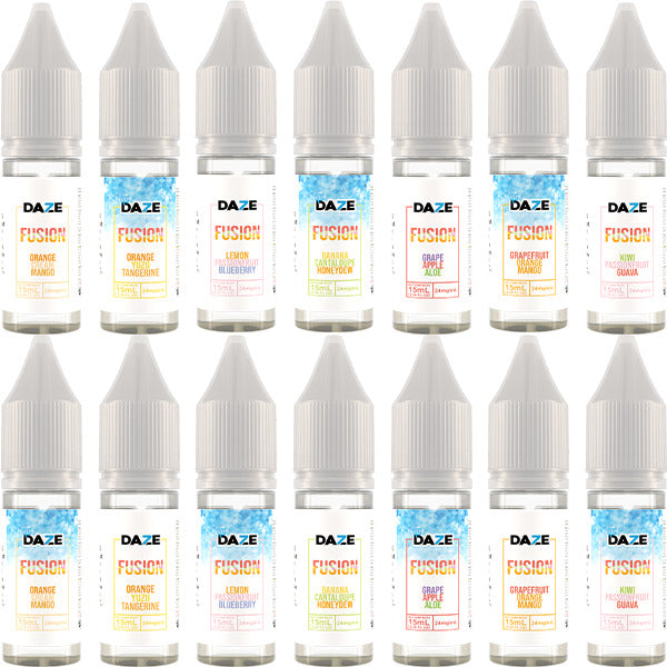 7Daze Fusion Salt Series E-Liquid 15mL (Salt Nic)  24mg Group Photo