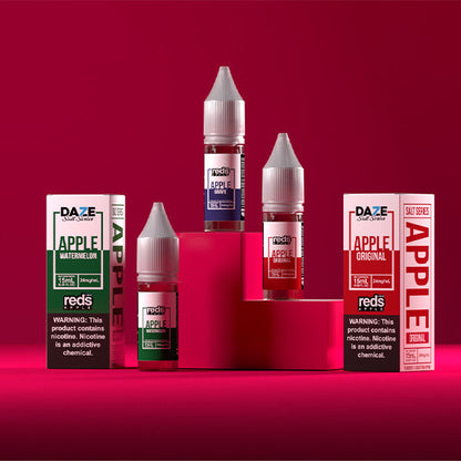 7Daze Reds Salt Series E-Liquid | 15mL |  24mg | (Salt Nic) | Group Photo with packaging