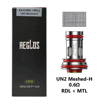 Uwell Aeglos Coil (4-Pack) | P1 UN2 Meshed-H 0.6ohm with Packaging