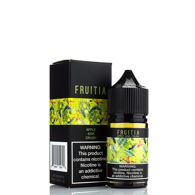 Fresh Farms FRUITIA Salt Series E-Liquid 30mL (Salt Nic) | Apple Kiwi Crush with packaging