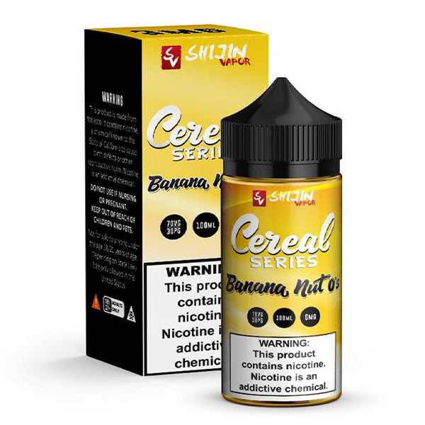 Tasty O’s Series E-Liquid 100mL (Freebase) | Banana Nuts Os with Packaging