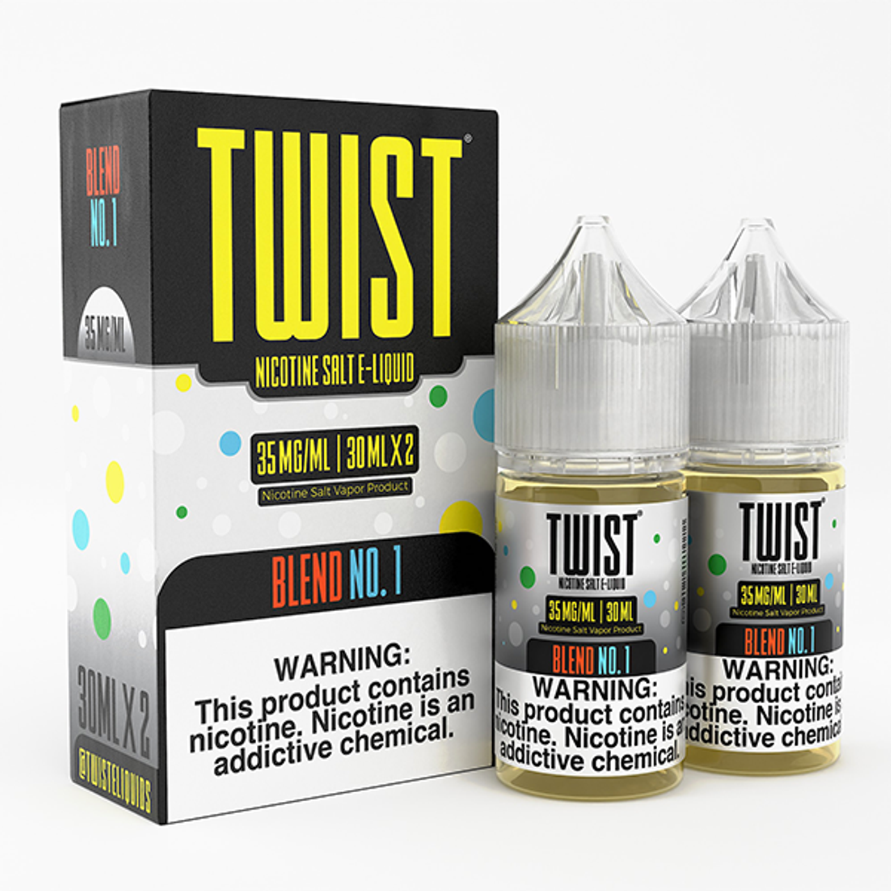 Twist Salts Series E-Liquid x2-30mL Blend No 1  with packaging