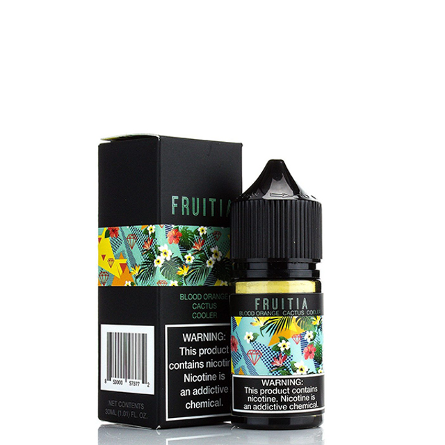 Fresh Farms FRUITIA Salt Series E-Liquid 30mL (Salt Nic) | Blood Orange Cactus Cooler with packaging