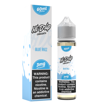 Hi-Drip Classics Series E-Liquid 60mL (Freebase) | Blue Razz with Packaging