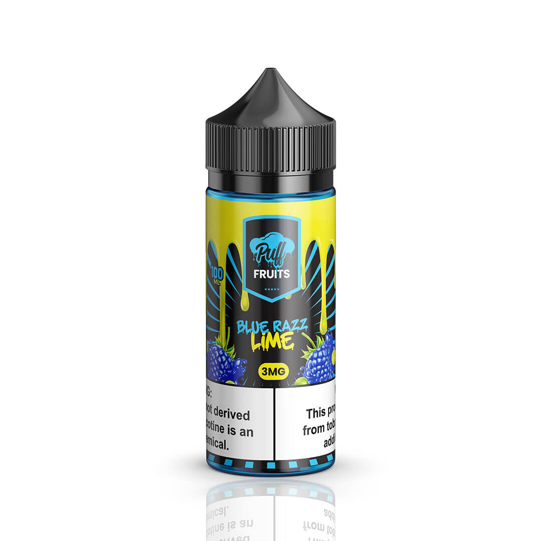 Puff Fruits & Fruit ICE Series E-Liquid 100mL (Freebase) -Blue Razz Lime