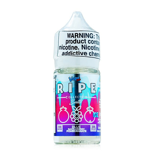 Vape 100 Ripe Salt Series E-Liquid 30mL (Salt Nic) | Blue razzleberry Pomegranate Ice