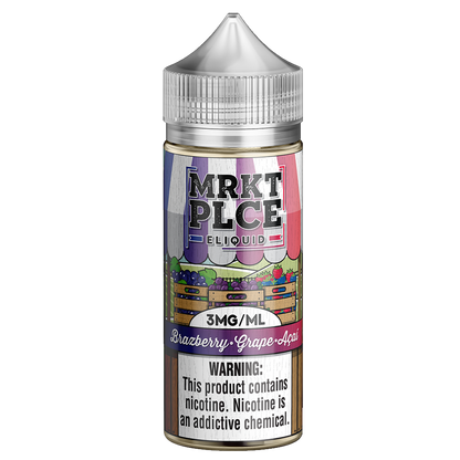 MRKT PLCE Series E-Liquid 100mL (Freebase) | Brazberry Grape Acai 