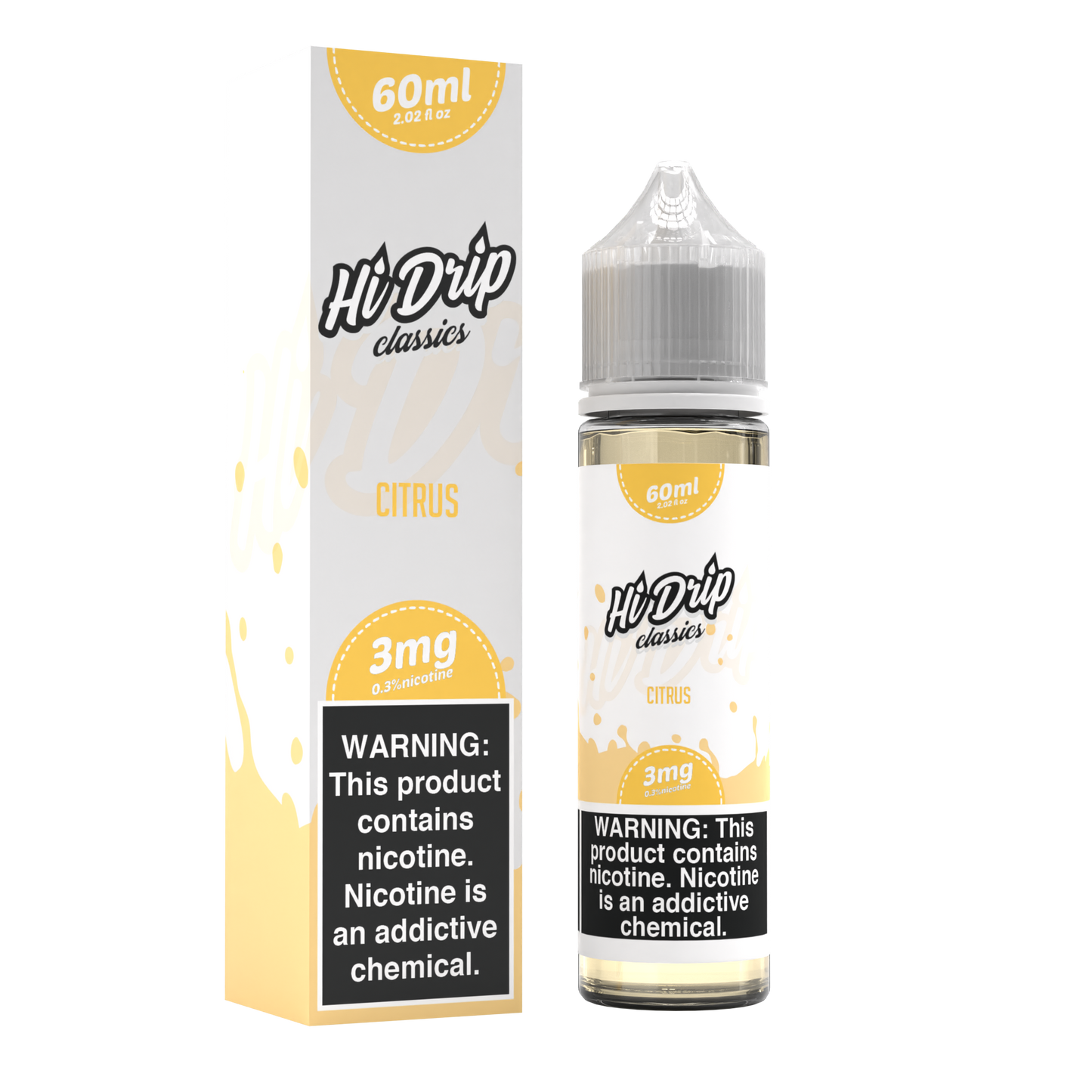 Hi-Drip Classics Series E-Liquid 60mL (Freebase) | Citrus with Packaging