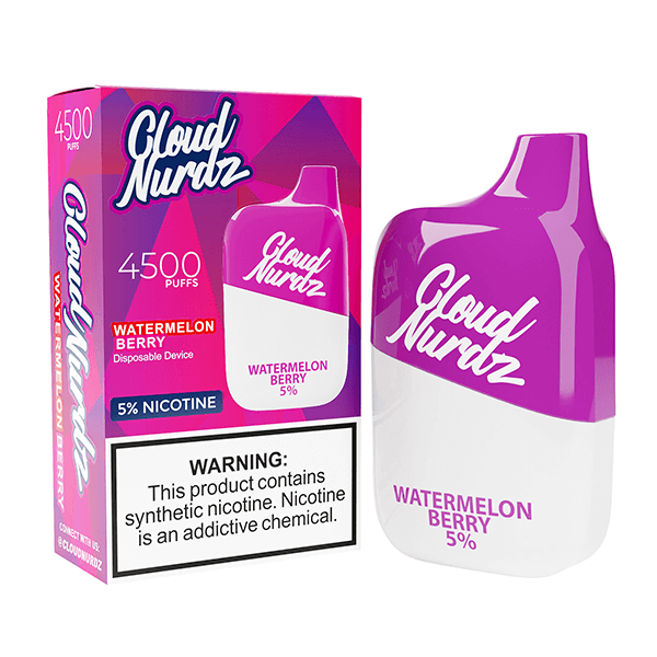 Cloud Nurdz Disposable 4500 Puffs 12mL 50mg | MOQ 10 Watermelon Berry with Packaging