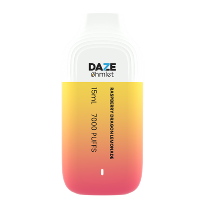 Daze OHMLET Disposable | 7000 Puffs | 15mL | 20Mg | MOQ 10 | Raspberry Dragon Lemonade