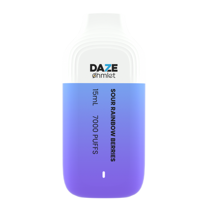 Daze OHMLET Disposable | 7000 Puffs | 15mL | 20Mg | MOQ 10 | Sour Rainbow Berries