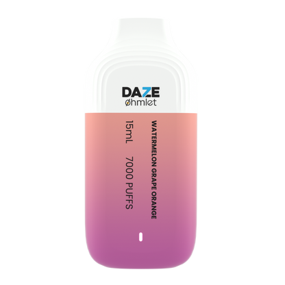 Daze OHMLET Disposable | 7000 Puffs | 15mL | 20Mg | MOQ 10 | Watermelon Grape Orange