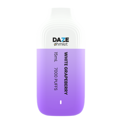 Daze OHMLET Disposable | 7000 Puffs | 15mL | 20Mg | MOQ 10 | White Grape Berry