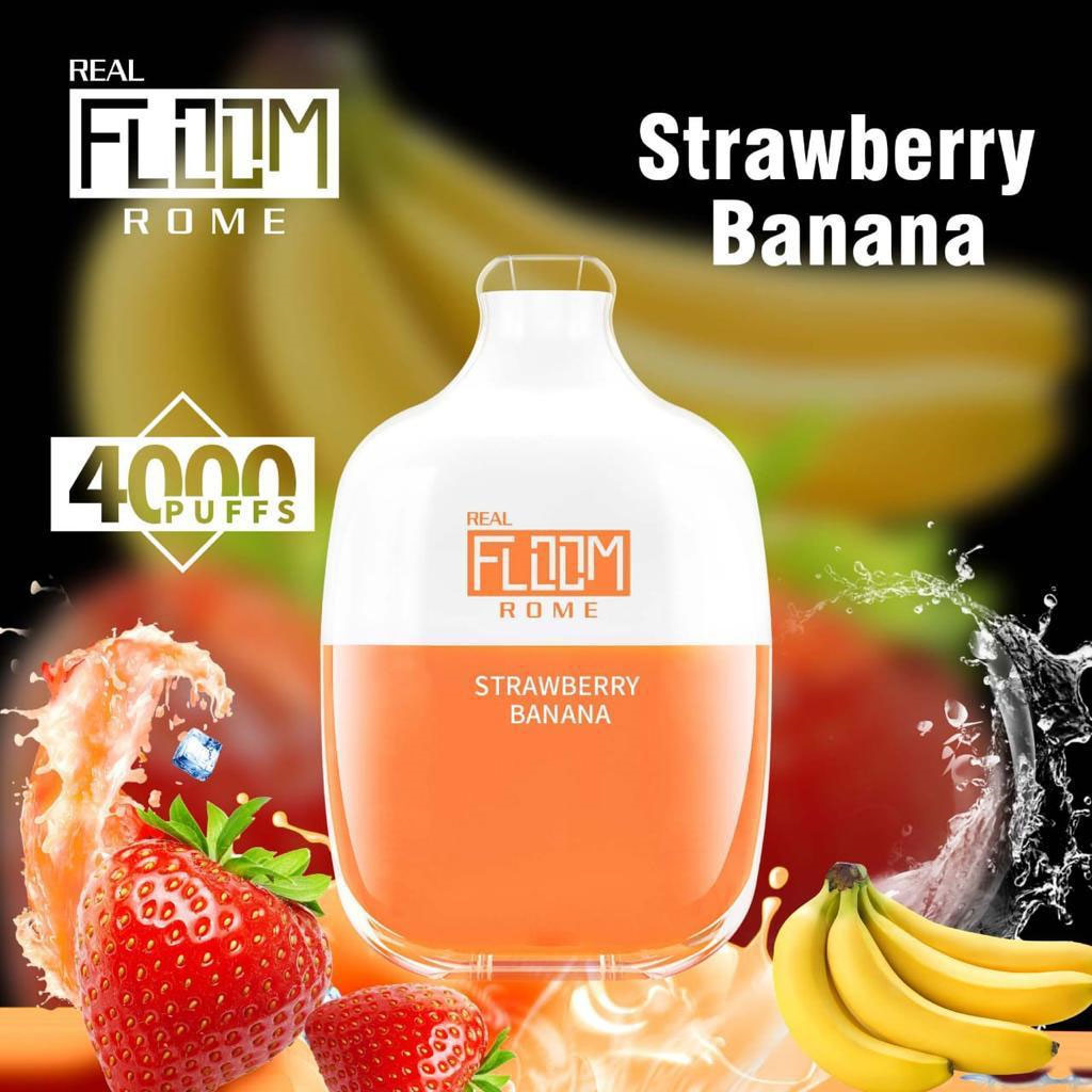 Floom Rome Disposable | 4000 Puffs | 10mL | 50mg | MOQ 5 | Strawberry Banana