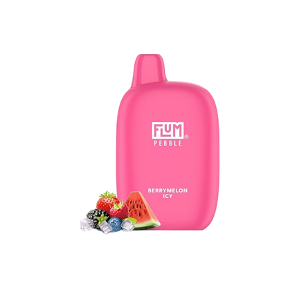 Flum Pebble Disposable | 6000 Puffs | 14mL | 50mg | MOQ 10 | Berrymelon Icy  