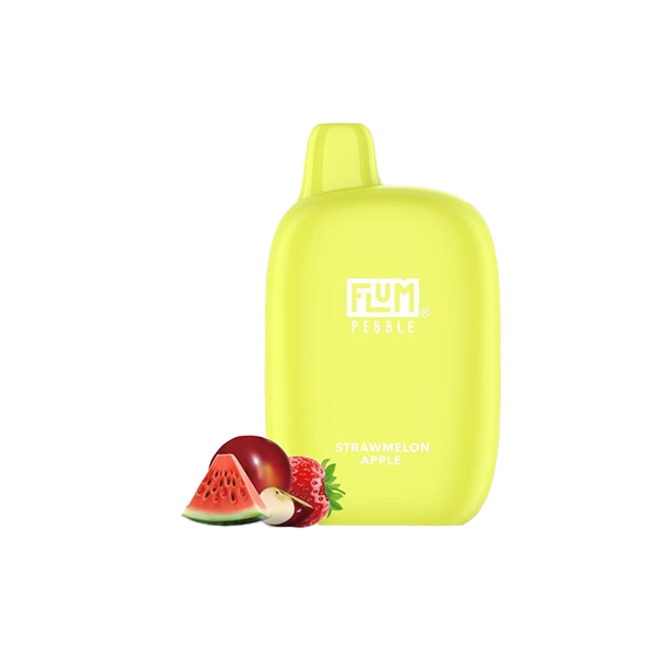 Flum Pebble Disposable | 6000 Puffs | 14mL | 50mg | MOQ 10 | Strawmelon Apple