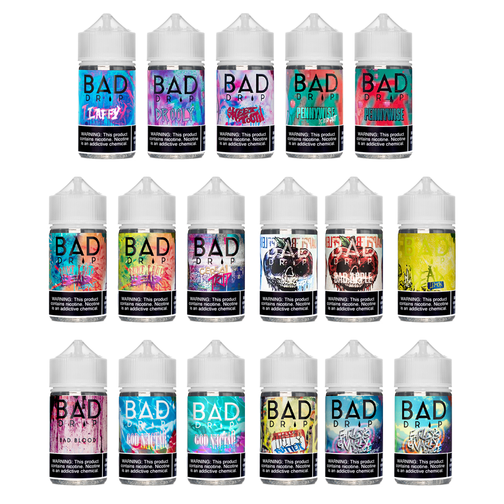 Bad Drip Series E-Liquid 60mL (Freebase) - Group Photo