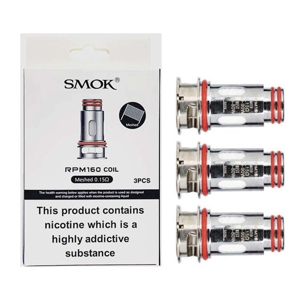 SMOK RPM160 Coils (3-Pack) | Mesh 0.15 ohm with Packaging