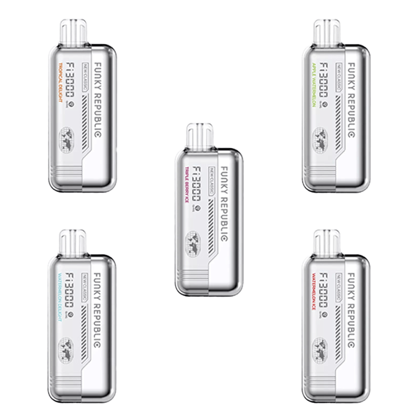 Funky Republic Fi3000 Disposable 3000 Puffs 5mL 40-50mg – MOQ 10 - Group Photo