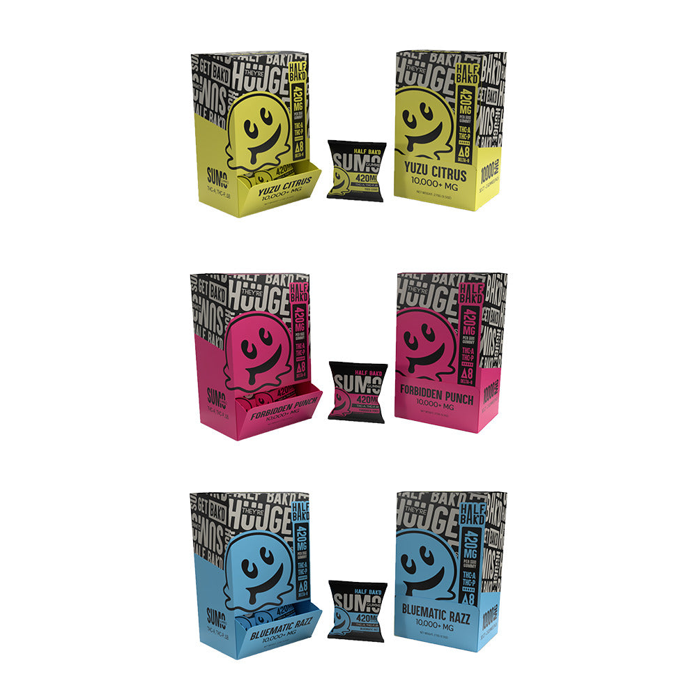 Half Baked Huuge Sumo Gummies 2-Pack (30pc Gravity Feeder Display) Group Photo