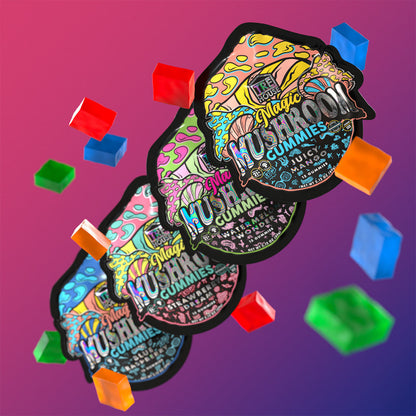 Tre House Magic Mushroom Gummies (15ct Pouch) | Group Photo