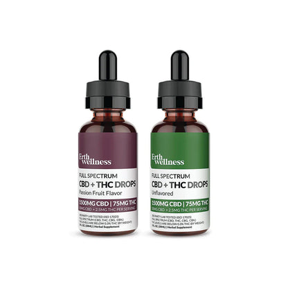 ERTH CBD Broad Spectrum CBD + THC Tincture Drops (30mL) | Group Photo