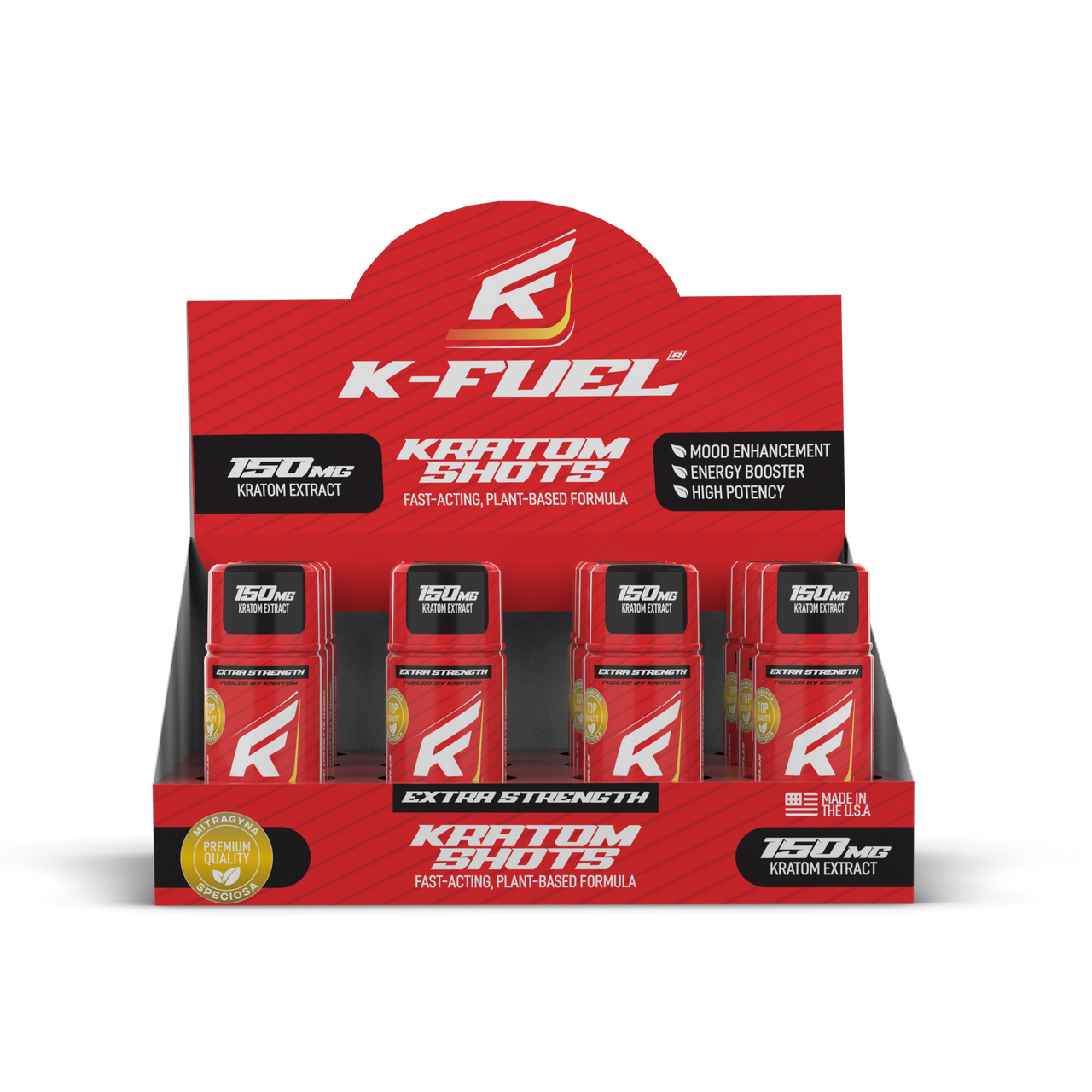 K-Fuel Kratom Shots 75mg (12pc Display)