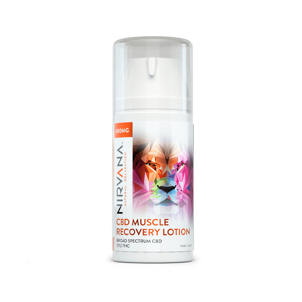Nirvana Broad Spectrum CBD Muscle Recovery Lotion (600mg Pump Bottle) 