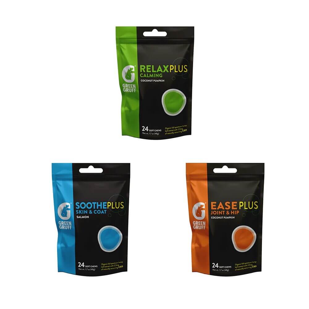 Green Gruff CBD Dog Treats (24ct Pouch) Group Photo