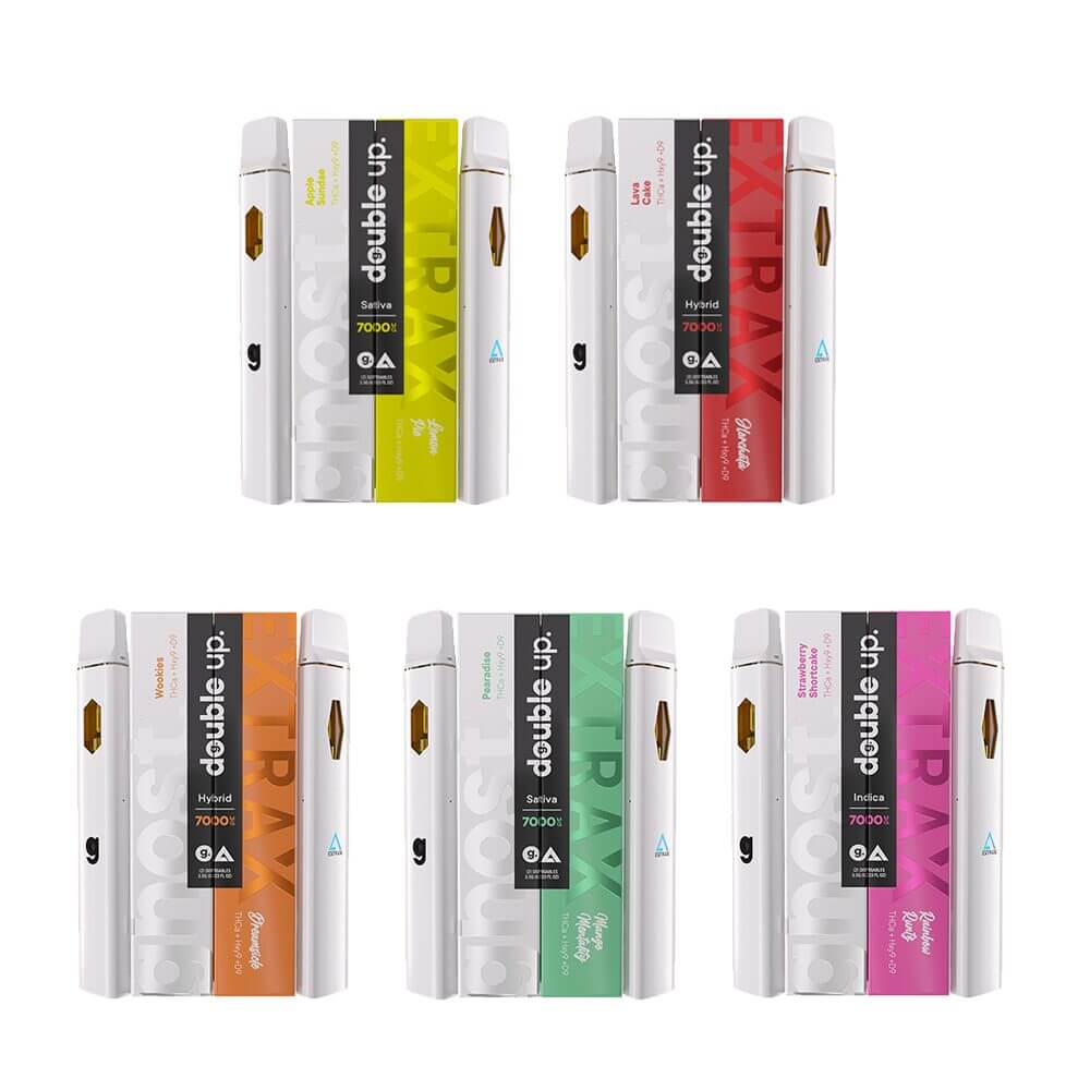 Ghost Double Up Hdxy9 + D9 + THC-A Disposable (7g) | 3.5g 2-Pack Group Photo