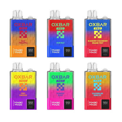 Oxbar Magic Maze Pro Disposable | 10000 puffs | 18mL | 50mg | MOQ 10pc | Group Photo