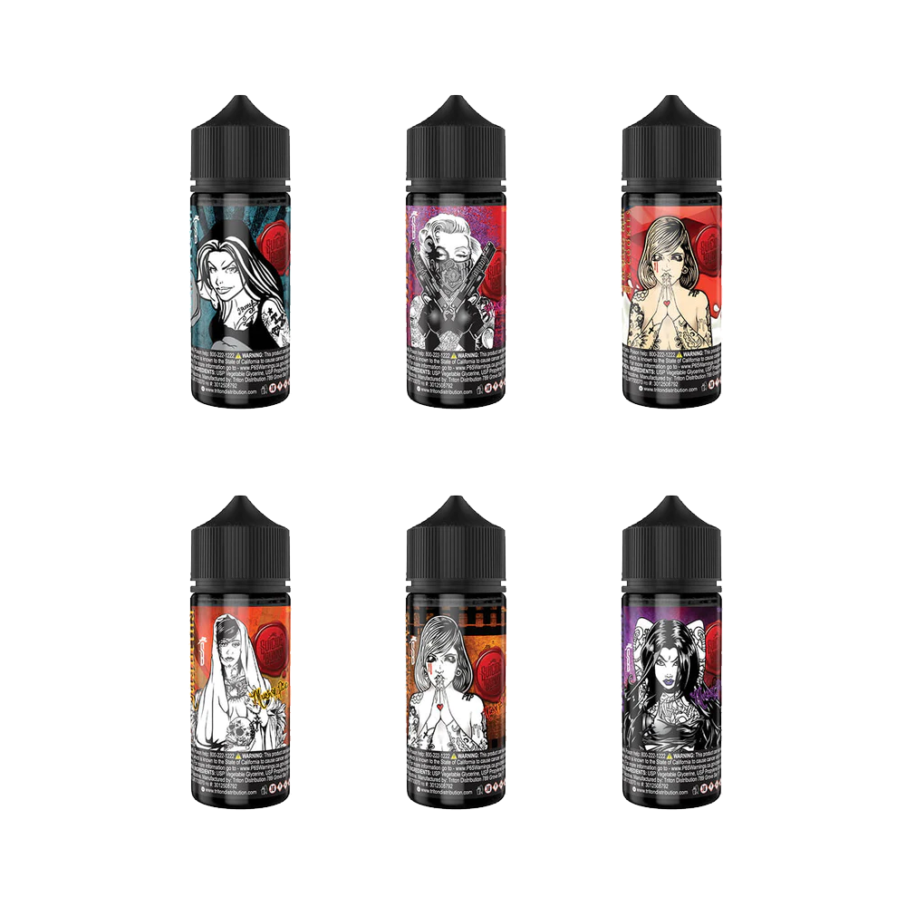 Suicide Bunny Series E-Liquid 120mL (Freebase) Group Photo