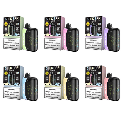 Geek Bar Pulse X Disposable | 25000 Puffs | 18mL | 50mg | MOQ 5 | Group Photo with Packaging