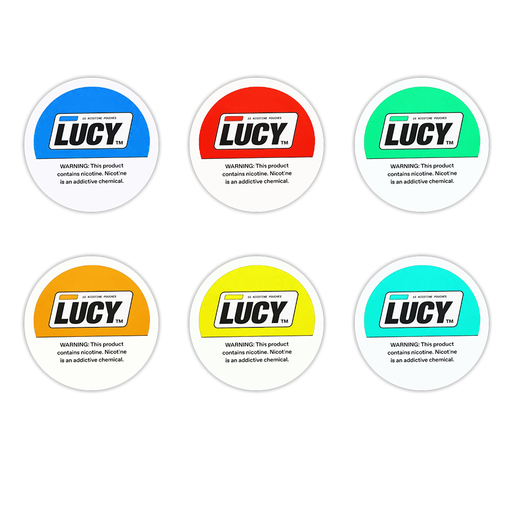 Lucy Nicotine Pouches (15ct Can)(5-Can Pack) | Group Photo