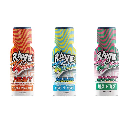 Rave Target Shot Kratom Liquid 60mL - Group Photo